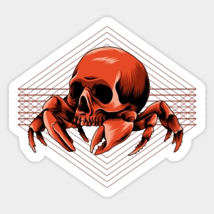 Crab Skull Sticker